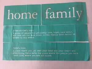 Chalk Couture 12 x 18 "Home/ Family Reusable Transfer